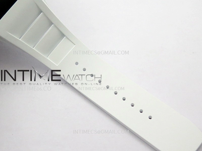 RM055 Black Inner Bezel Black White Ceramic APSF 1:1 Best Edition On Black Rubber Strap RMUL2 Super Clone