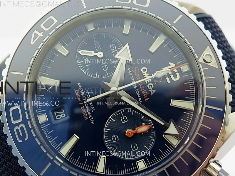 Planet Ocean Master Chronometer Blue Ceramic Bezel SS SCF 1:1 Best Edition Blue Dial on Black Rubber Strap A9900