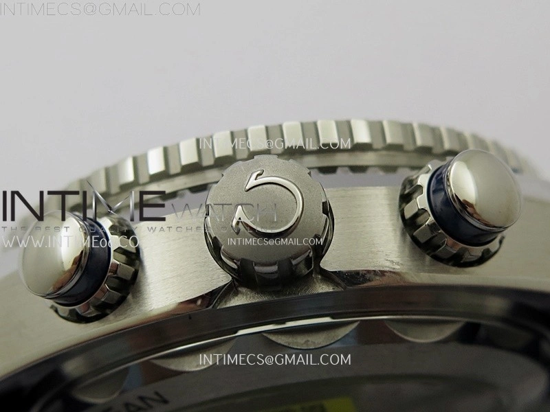 Planet Ocean Master Chronometer Blue Ceramic Bezel SS SCF 1:1 Best Edition Blue Dial on Black Rubber Strap A9900
