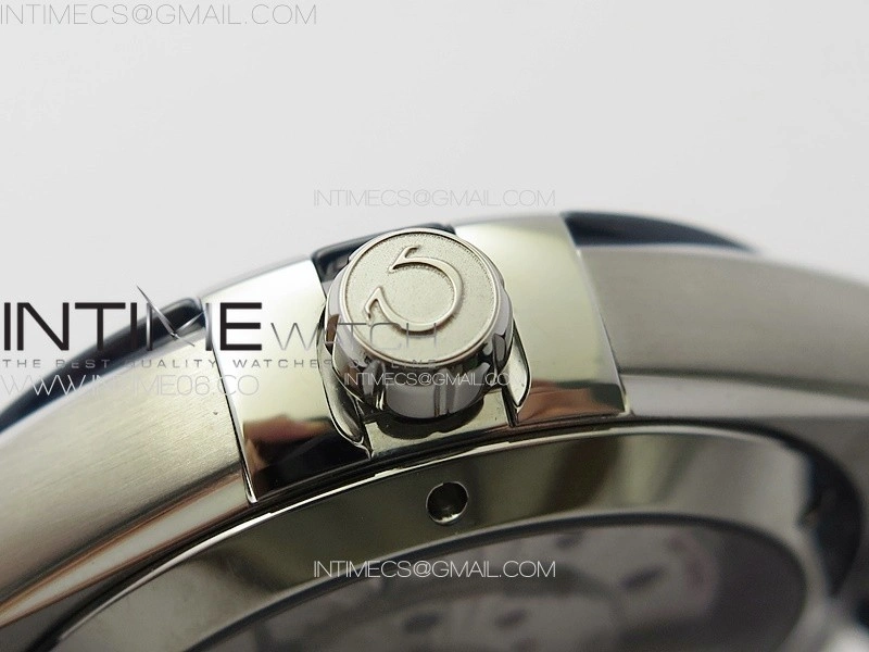 Constellation 41mm Blue Ceramic Bezel SS VSF 1:1 Best Edition Blue Dial on Blue Leather Strap A8900