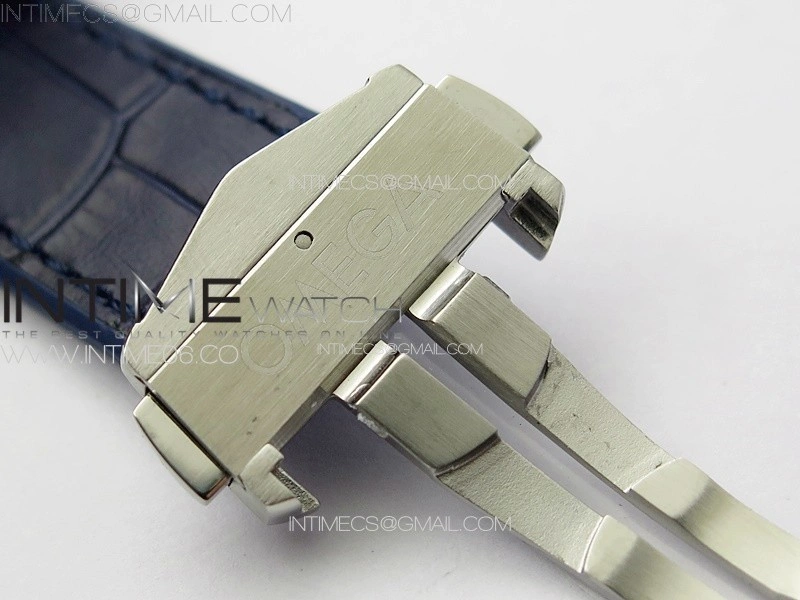 Constellation 41mm Blue Ceramic Bezel SS VSF 1:1 Best Edition Blue Dial on Blue Leather Strap A8900