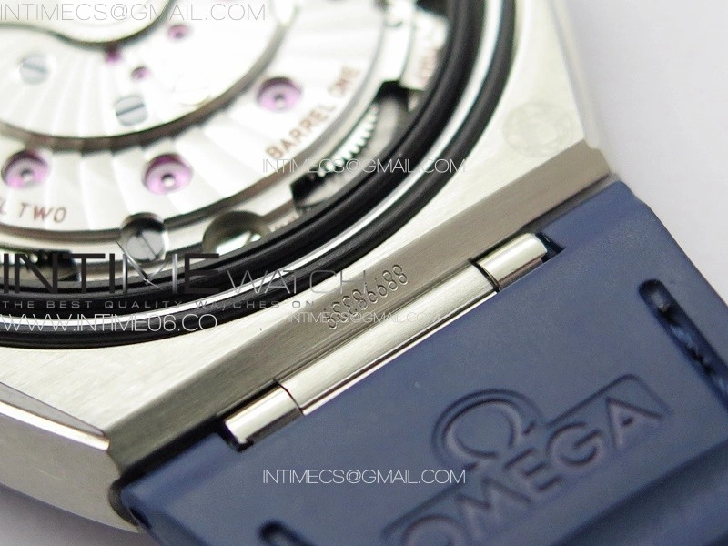 Constellation 41mm Blue Ceramic Bezel SS VSF 1:1 Best Edition Blue Dial on Blue Leather Strap A8900