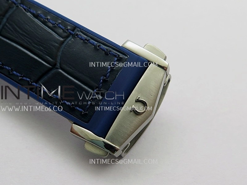 Planet Ocean Master Chronometer Blue Ceramic Bezel SS RG VRF 1:1 Best Edition Blue Dial On Blue Gummy Strap A9900