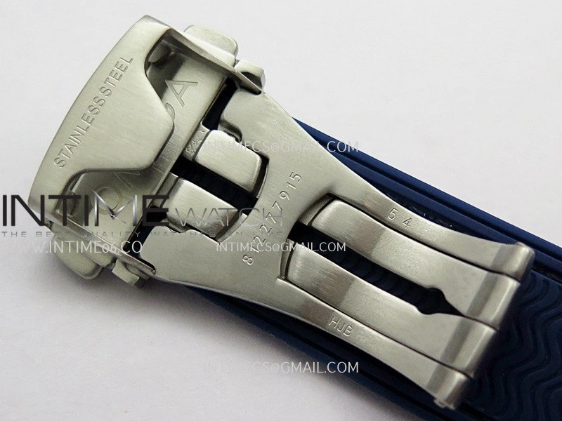 Planet Ocean Master Chronometer Blue Ceramic Bezel SS RG VRF 1:1 Best Edition Blue Dial On Blue Gummy Strap A9900