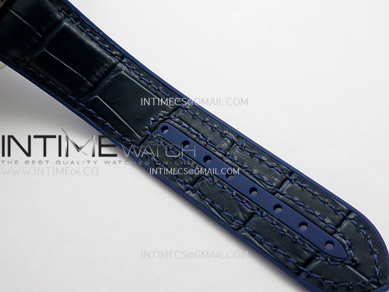 Planet Ocean Master Chronometer Blue Ceramic Bezel SS RG VRF 1:1 Best Edition Blue Dial On Blue Gummy Strap A9900