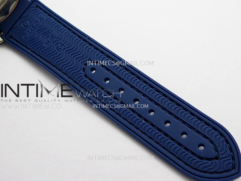Planet Ocean Master Chronometer Blue Ceramic Bezel SS RG VRF 1:1 Best Edition Blue Dial On Blue Gummy Strap A9900