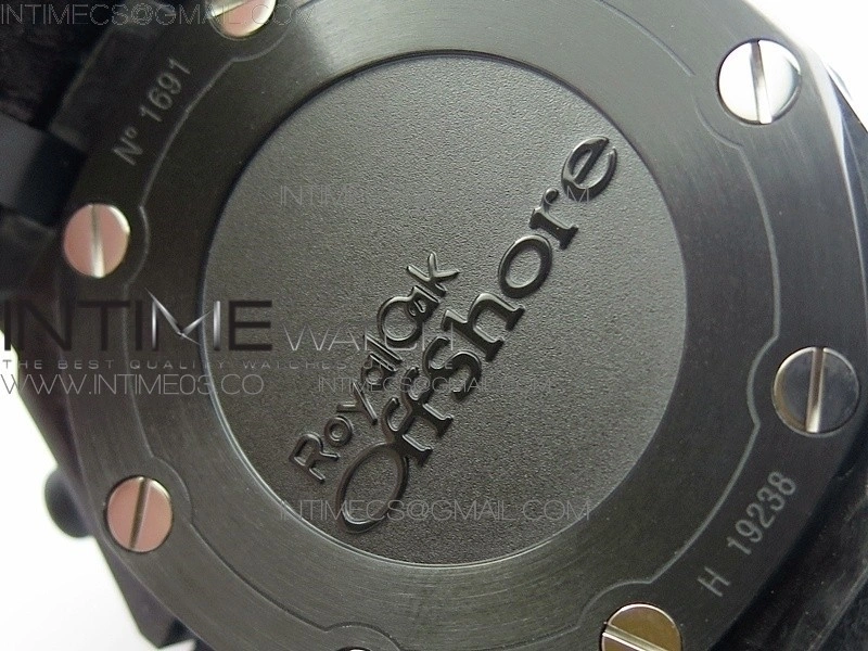 Royal Oak Offshore Bumble Bee Forged Carbon 1:1 JF Best Edition on Leather Strap A7750 V2 w  Cyclops