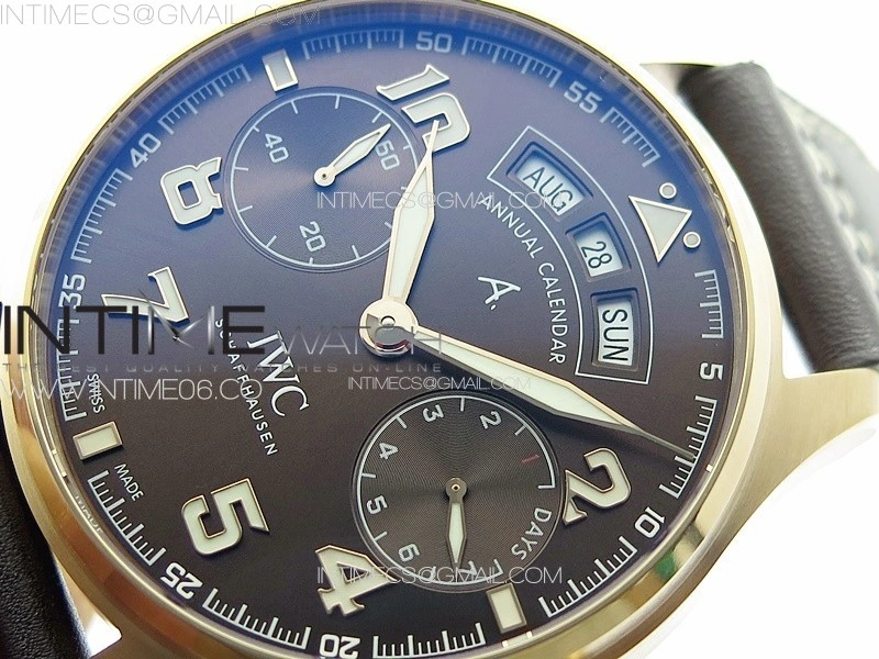 Big Pilot Annual Calendar RG IW5027 AZF 1:1 Best Edition Brown Dial on Brown Leather Strap A52850