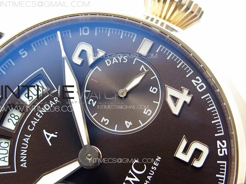 Big Pilot Annual Calendar RG IW5027 AZF 1:1 Best Edition Brown Dial on Brown Leather Strap A52850