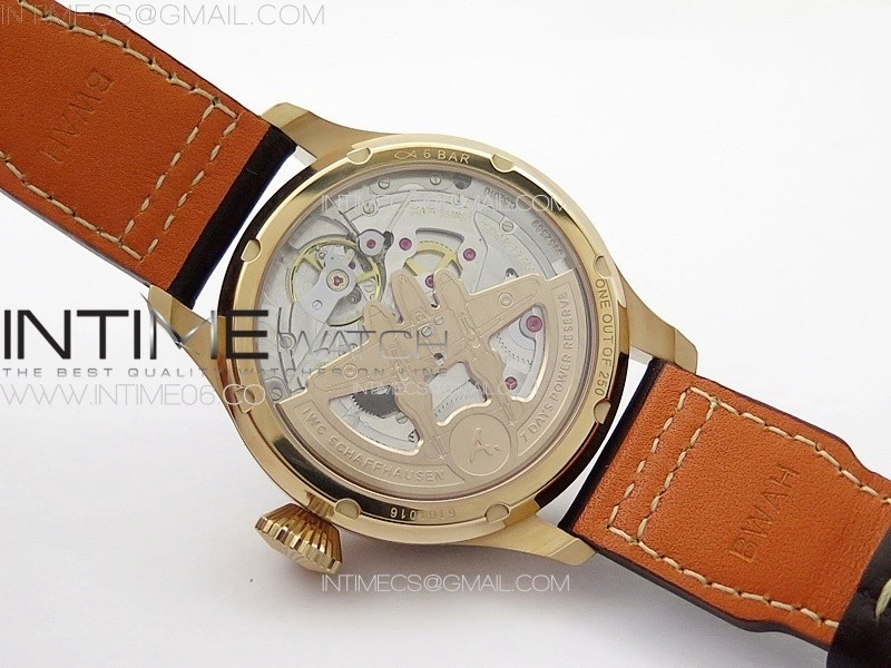 Big Pilot Annual Calendar RG IW5027 AZF 1:1 Best Edition Brown Dial on Brown Leather Strap A52850