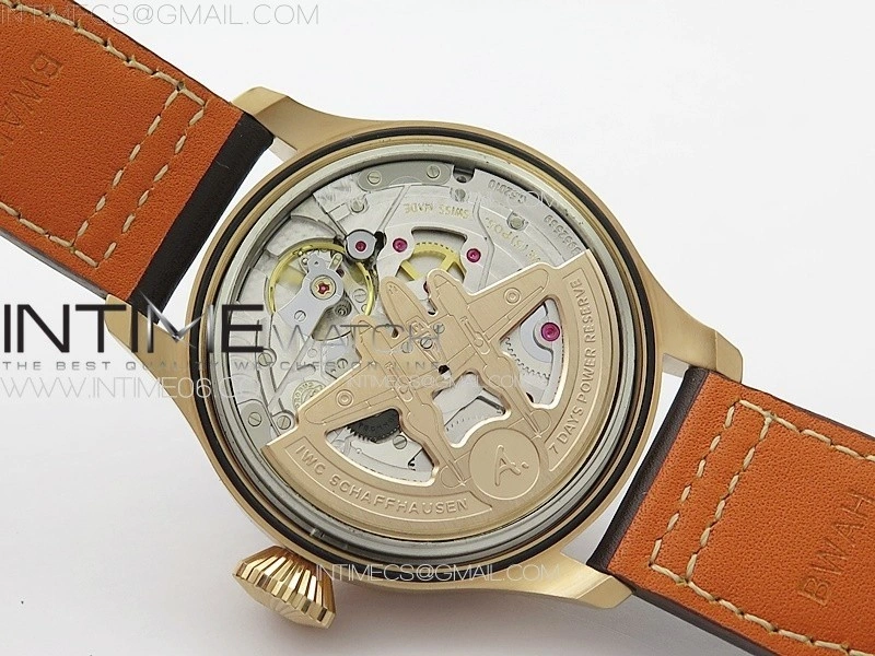 Big Pilot Annual Calendar RG IW5027 AZF 1:1 Best Edition Brown Dial on Brown Leather Strap A52850