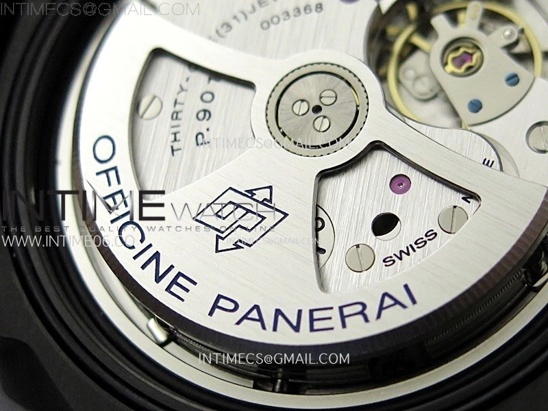 PAM1324 Carbotech 44mm GMT VSF 1:1 Best Edition Carbon Dial on Black Rubber Strap P.9011