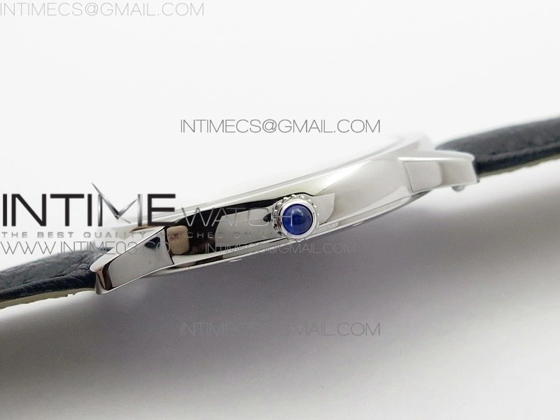 Ronde Solo de Cartier 36mm K11 1:1 Best Edition White Dial on Black leather strap Ronda Quartz