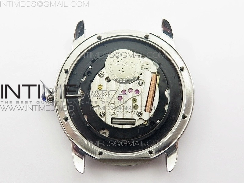 Ronde Solo de Cartier 36mm K11 1:1 Best Edition White Dial on Black leather strap Ronda Quartz