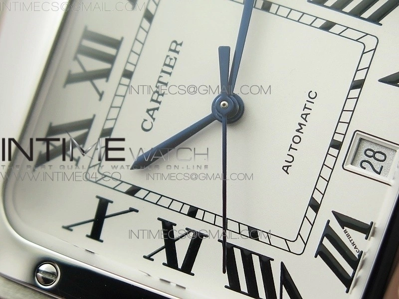 Santos de Cartier Large 2018 V2 KOR 1:1 Best Edition White Dial on SS Bracelet MIYOTA 9015