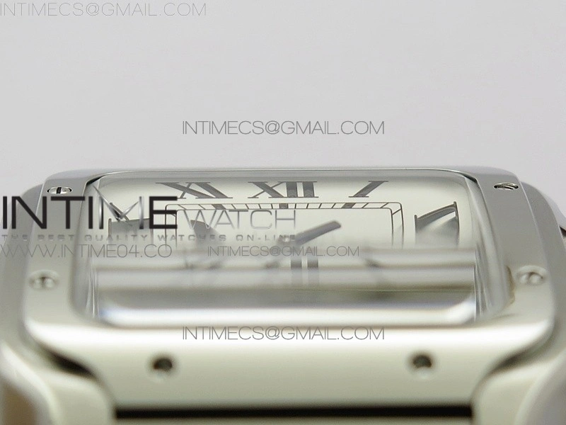 Santos de Cartier Large 2018 V2 KOR 1:1 Best Edition White Dial on SS Bracelet MIYOTA 9015