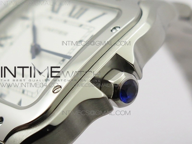 Santos de Cartier Large 2018 V2 KOR 1:1 Best Edition White Dial on SS Bracelet MIYOTA 9015