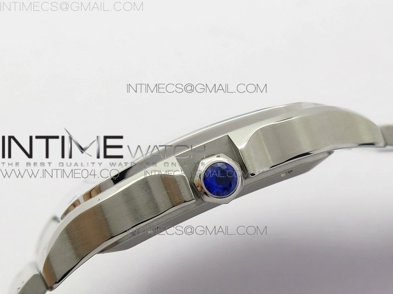 Santos de Cartier Large 2018 V2 KOR 1:1 Best Edition White Dial on SS Bracelet MIYOTA 9015