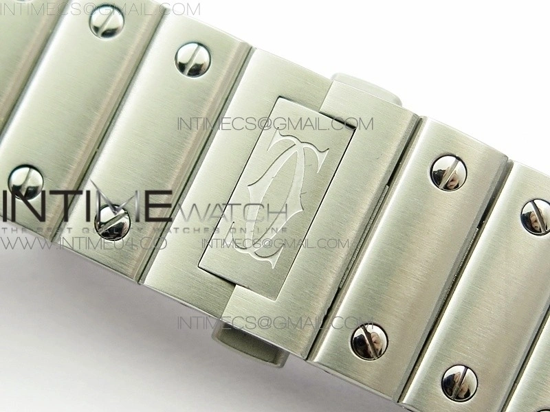 Santos de Cartier Large 2018 V2 KOR 1:1 Best Edition White Dial on SS Bracelet MIYOTA 9015