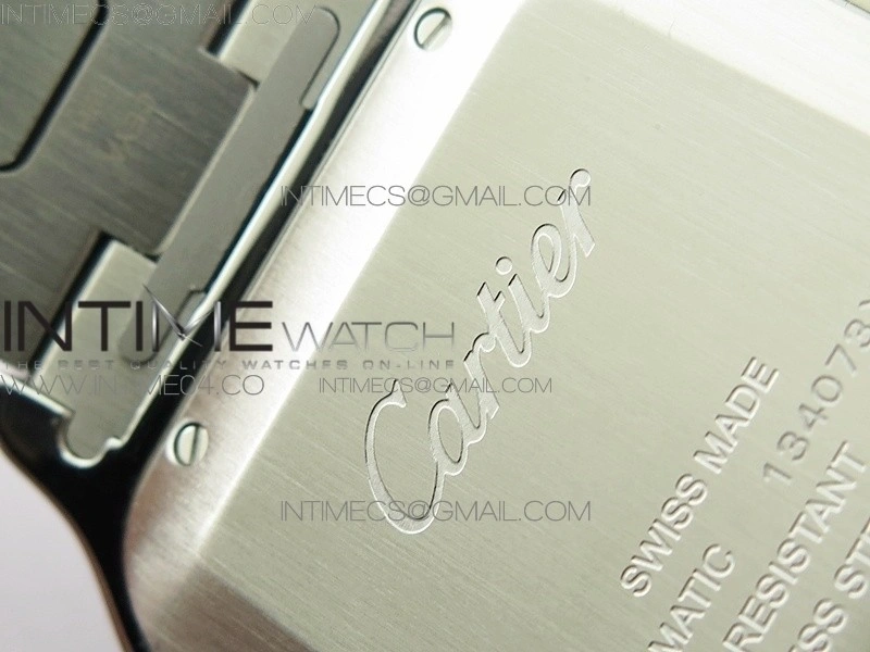 Santos de Cartier Large 2018 V2 KOR 1:1 Best Edition White Dial on SS Bracelet MIYOTA 9015