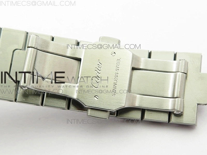 Santos de Cartier Large 2018 V2 KOR 1:1 Best Edition White Dial on SS Bracelet MIYOTA 9015