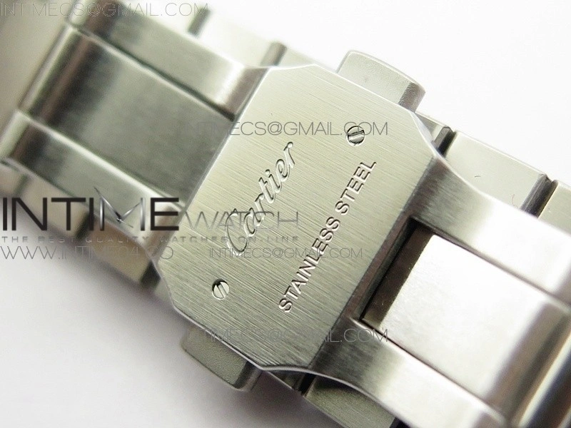 Santos de Cartier Large 2018 V2 KOR 1:1 Best Edition White Dial on SS Bracelet MIYOTA 9015
