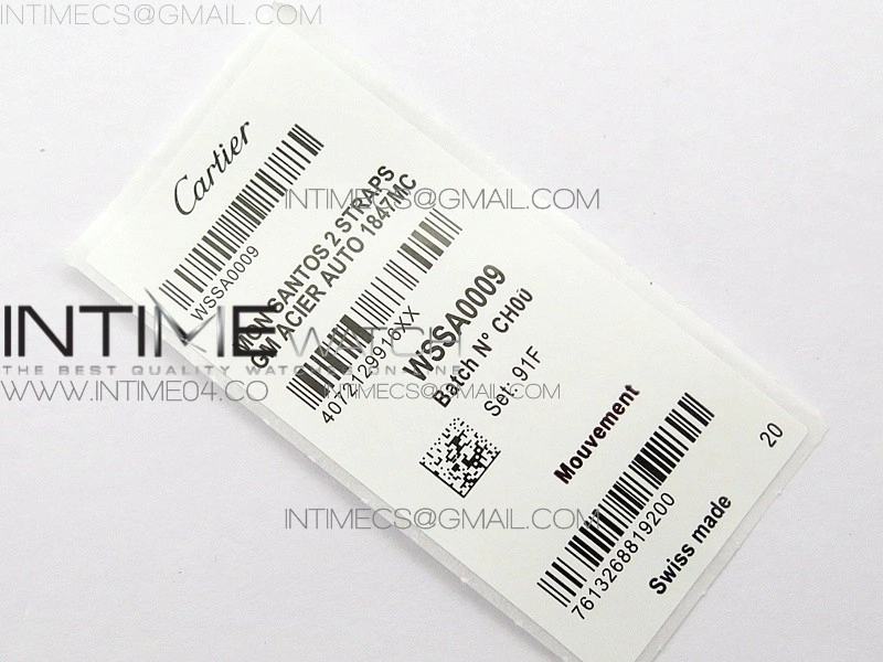Santos de Cartier Large 2018 V2 KOR 1:1 Best Edition White Dial on SS Bracelet MIYOTA 9015