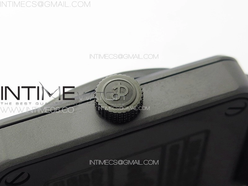 BR 03-92 Real Ceramic 1:1 Best Edition Black Dial RG Markers on Black Rubber Strap MIYOTA 9015