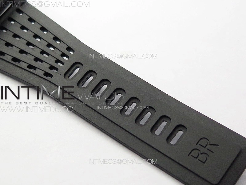 BR 03-92 Real Ceramic 1:1 Best Edition Black Dial RG Markers on Black Rubber Strap MIYOTA 9015