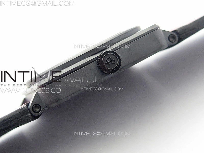 BR 03-92 Real Ceramic 1:1 Best Edition Black Dial Red Markers on Red Leather Strap MIYOTA 9015