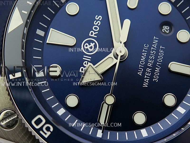 BR 03-92 Diver Blue Ceramic Bezel SS B12 1:1 Best Edition Blue Dial on Blue Rubber Strap MIYOTA 9015