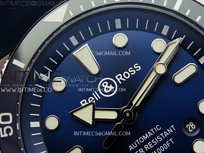 BR 03-92 Diver Blue Ceramic Bezel SS B12 1:1 Best Edition Blue Dial on Blue Rubber Strap MIYOTA 9015