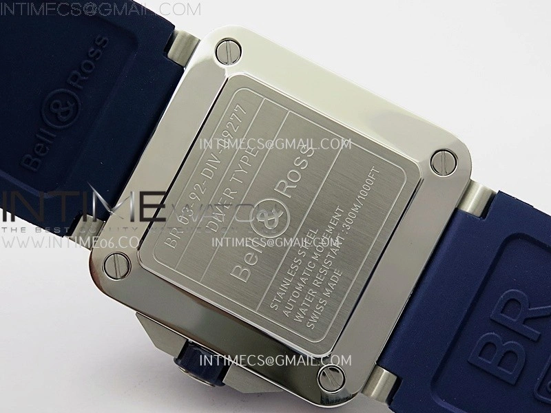 BR 03-92 Diver Blue Ceramic Bezel SS B12 1:1 Best Edition Blue Dial on Blue Rubber Strap MIYOTA 9015