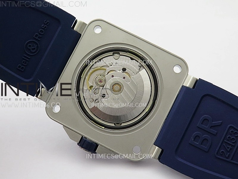 BR 03-92 Diver Blue Ceramic Bezel SS B12 1:1 Best Edition Blue Dial on Blue Rubber Strap MIYOTA 9015