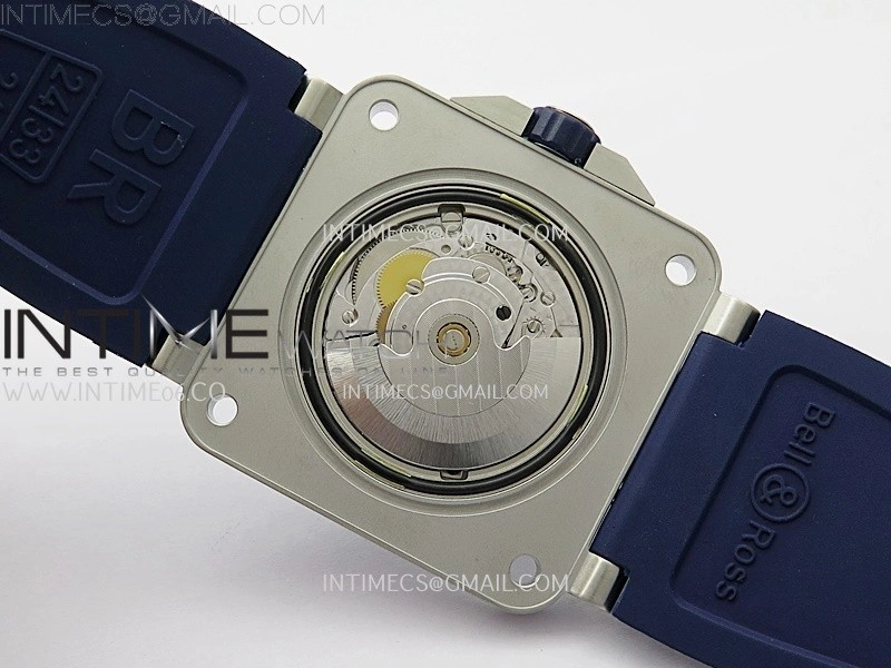 BR 03-92 Diver Blue Ceramic Bezel SS B12 1:1 Best Edition Blue Dial on Blue Rubber Strap MIYOTA 9015