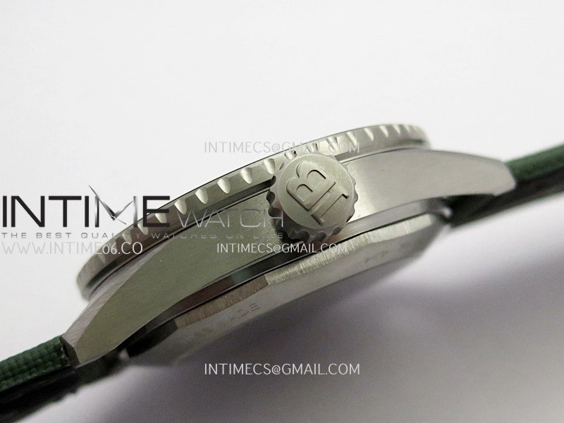 Fifty Fathoms Bathyscape Green Ceramic Bezel SS GF 1:1 Best Edition Green Ombre Dial On Green Nylon Strap A1315