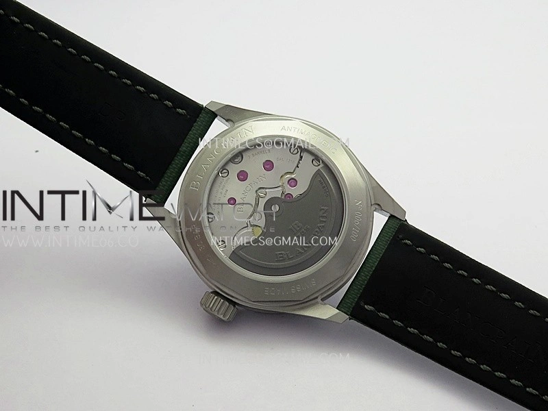 Fifty Fathoms Bathyscape Green Ceramic Bezel SS GF 1:1 Best Edition Green Ombre Dial On Green Nylon Strap A1315