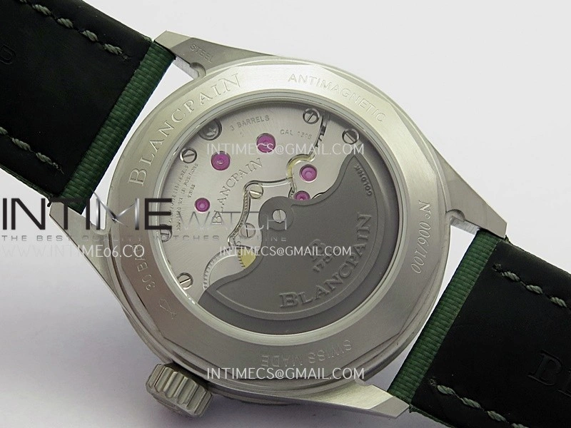 Fifty Fathoms Bathyscape Green Ceramic Bezel SS GF 1:1 Best Edition Green Ombre Dial On Green Nylon Strap A1315