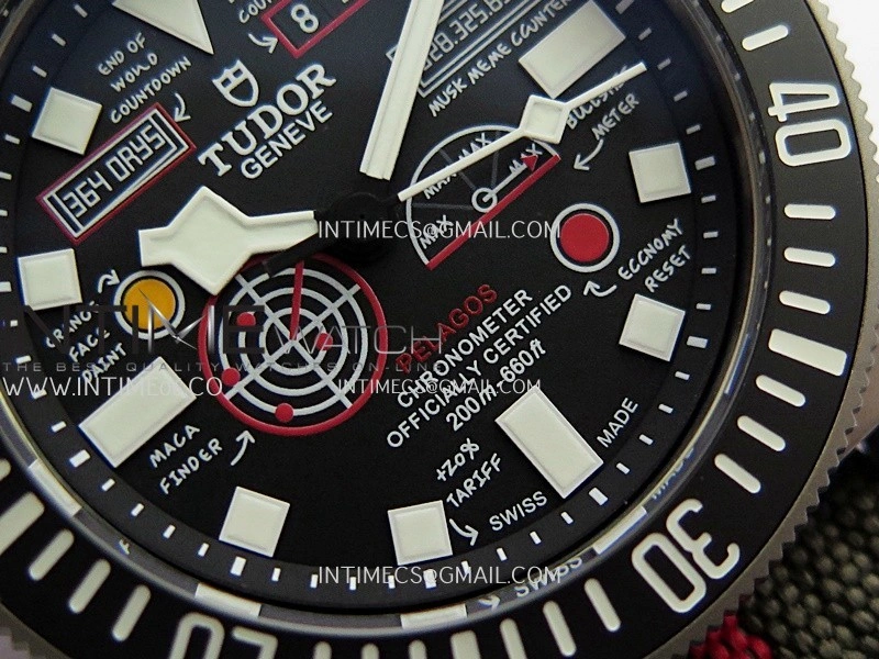 Pelagos FXD Black Ceramic Bezel Ti M+F 1:1 V4 Best Edition Black Designed Dial On Green Nylon Strap
