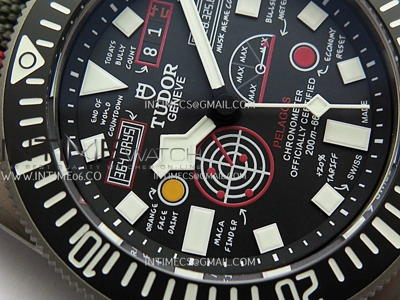 Pelagos FXD Black Ceramic Bezel Ti M+F 1:1 V4 Best Edition Black Designed Dial On Green Nylon Strap