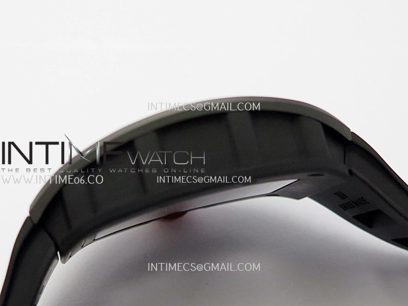 RM055 Black Ceramic Red Inner Bezel DF Best Edition On Black Rubber Strap RMUL2 Super Clone