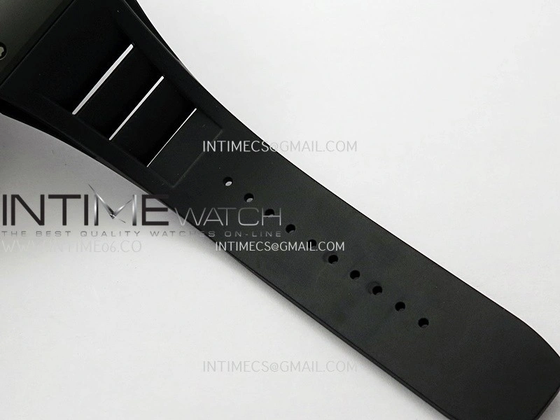 RM055 Black Ceramic Red Inner Bezel DF Best Edition On Black Rubber Strap RMUL2 Super Clone