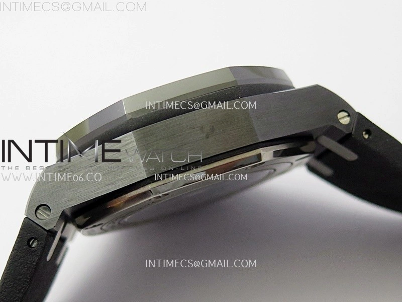 Royal Oak Offshore 44mm Black Ceramic TKF 1:1 Best Edition Black Dial Blue Handset on Black Rubber Strap A3126
