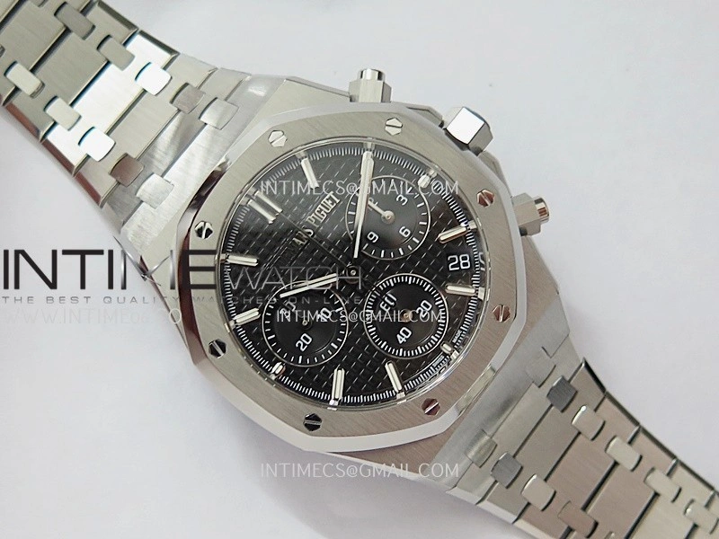 Royal Oak Chrono 26240 SS ZF 1:1 Best Edition Black Dial On SS Bracelet Super Clone DD4401