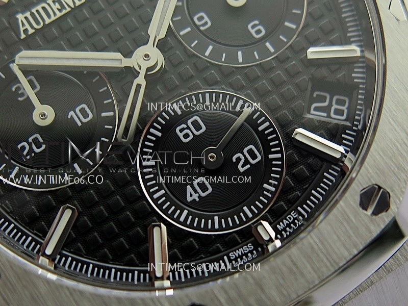 Royal Oak Chrono 26240 SS ZF 1:1 Best Edition Black Dial On SS Bracelet Super Clone DD4401