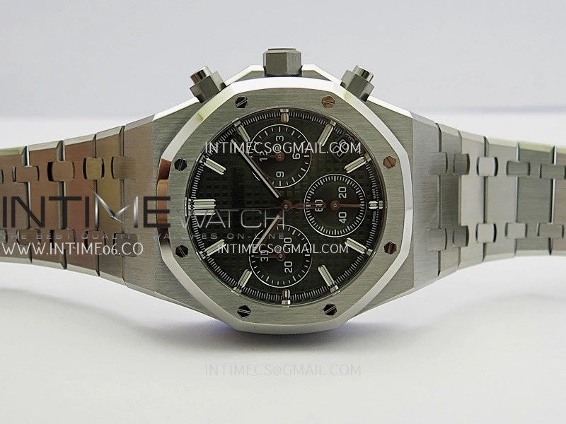 Royal Oak Chrono 26240 SS ZF 1:1 Best Edition Green Dial On SS Bracelet Super Clone DD4401