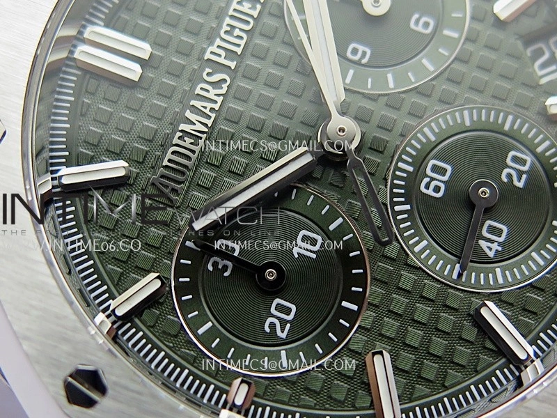 Royal Oak Chrono 26240 SS ZF 1:1 Best Edition Green Dial On SS Bracelet Super Clone DD4401