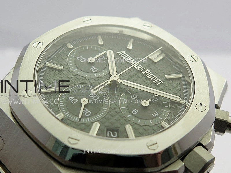 Royal Oak Chrono 26240 SS ZF 1:1 Best Edition Green Dial On SS Bracelet Super Clone DD4401