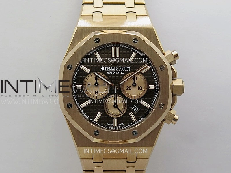 Royal Oak Chrono 26331 RG APSF 1:1 Best Edition Brown Dial RG Subdial On RG Bracelet A2385