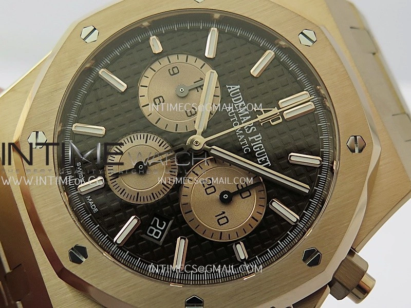 Royal Oak Chrono 26331 RG APSF 1:1 Best Edition Brown Dial RG Subdial On RG Bracelet A2385